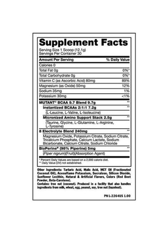 BCAA 9.7 363 g /30 servings/ Pineapple MUTANT (285786172)