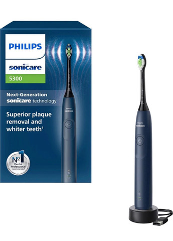 Звуковая зубная электрощетка Sonicare синяя НОВИНКА щетка нового поколения Philips 5300 (317298873)