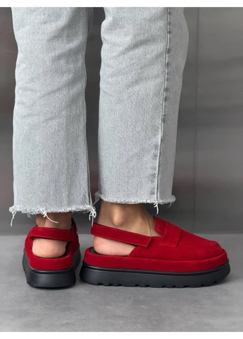 Красные красные сабо No Brand