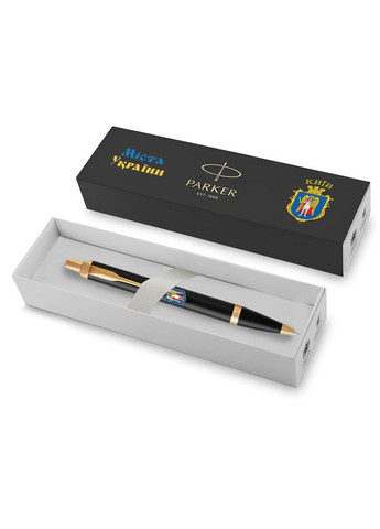 Ручка шариковая IM CITY Black GT BP Герб Киева 22032_C0010u Parker (361448126)