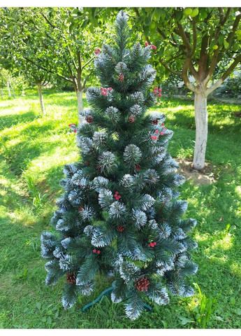 Елка искусственная SGX Кармен с шишками и калиной 2.50м. Зеленая Yalynkar (366964540)