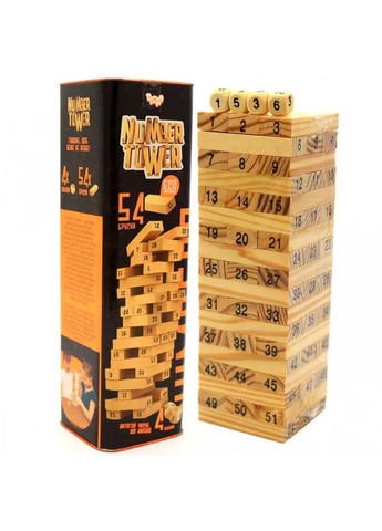 Настільна гра, що розвиває "NUMBER TOWER" укр. 30х9х9 см Danko Toys (289463789)