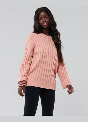 Розовый демисезонный свитер женский - свитер hc8518w Hollister