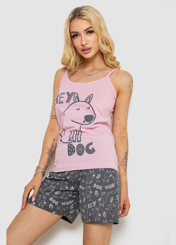 Розовая пижама женская с принтом Fawn 243R9637