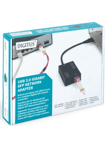 Адаптер USB-A > SFP, USB 3.0 Gigabit Network Digitus (376826648)