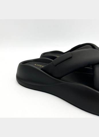 Черные шлепанцы (р) экокожа 0-1-1-25a-9l-005-2 Lifexpert