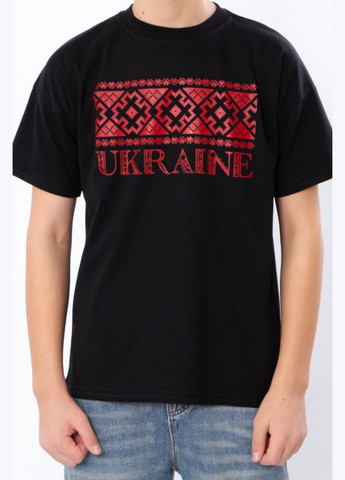 Чорна літня футболка дитяча (p-14625) Носи своє