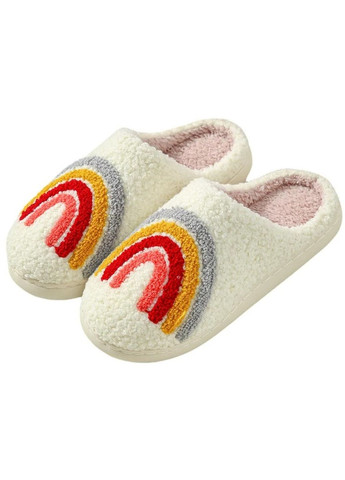 Цветные женские домашние плюшевые тапочки happy new year (1995 01) 40-41 Macarena