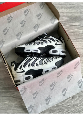 Кроссовки женские и мужские Nike Air Max Tn Plus Drift White Black | Найк Аір Макс ТН плюс белые демисезоны (364667128)