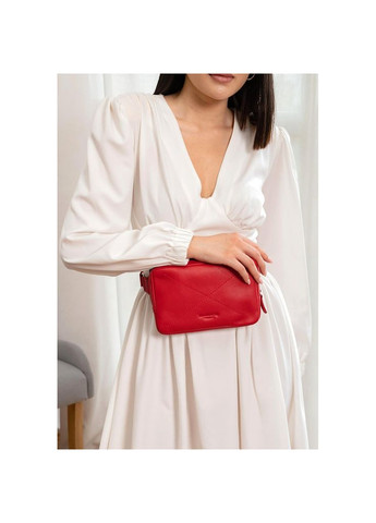 Кожаная женская поясная сумка Dropbag Mini красная (A-026944) BlankNote (327874160)