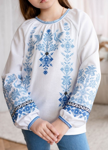 Біла блузка Vyshyvanka візерунок українська символіка (331022707)
