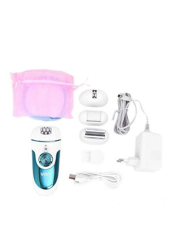 Эпилятор V-700 Женский беспроводной с подсветкой для ног и зоны бикини, пемза, электробритва для ног VGR (364664270)