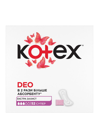 Прокладки Kotex deo super 52 шт. (268144755)