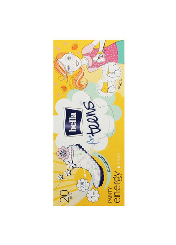 Прокладки ежедневные for Teens Energy, 20 шт. Bella BE-022-RZ20-042 (328231545)