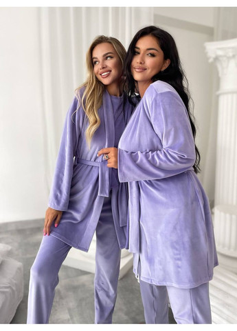 Лавандова всесезон домашній комплект-трійка Garna