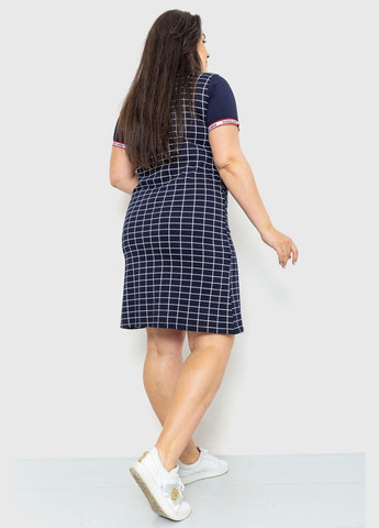 Темно-синя сукня в клітку повсякденна, колір темно-фіолетовий, Ager