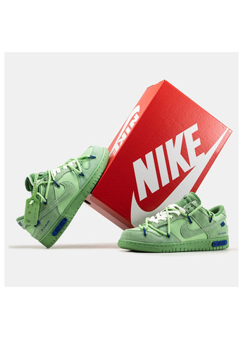 Салатовые демисезонные кроссовки мужские Nike SB Dunk Low x Off-White Lot 14 of 50
