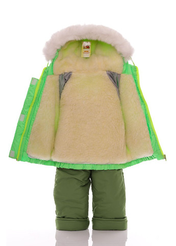 Комбінезон Конверт для дівчинки на хутрі Трійка фісташкова 98 см (27665) BABYKROHA (297199159)