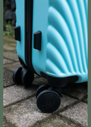 Валіза пластикова великий L, колір блакитний Wings 120 (324072216)