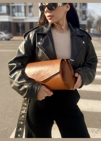 Сумка багет каркасная широкий ремень кожаная средняя белая 1757 9181 ARTiS Bags Сумка (328082990)