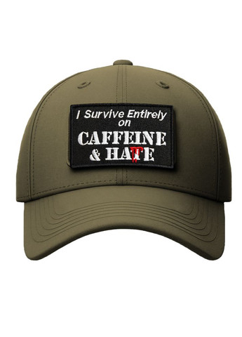 Набор шевронов 2шт "Survive Entirely On Caffeine&Hate" 5×8 см вышитый патч на липучке IDEIA (327087761)