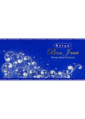 Пахощі палички "Синій дорогоцінний камінь" Blue Jewel Dhoop Sticks Premium 20шт (1201677-31101549) Satya (368633593)