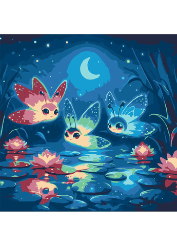 Картина по номерам со светодиодной подсветкой для детей Очаровательный полет 25x25 см (ГР1-039) Riviera Blanca (369742494)