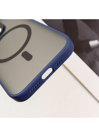 TPU+PC чехол Skin Friendly Frosted with MagSafe для Apple iPhone 15 Pro Max (6.7") Blue Blueo (366832548)