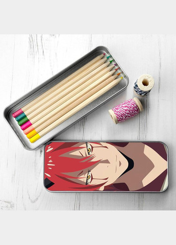 Органайзер для канцелярских принадлежностей металлический, кейс для мелочей О моем перерождении в слизь #008 7*18 см Silver No Brand (309156813)