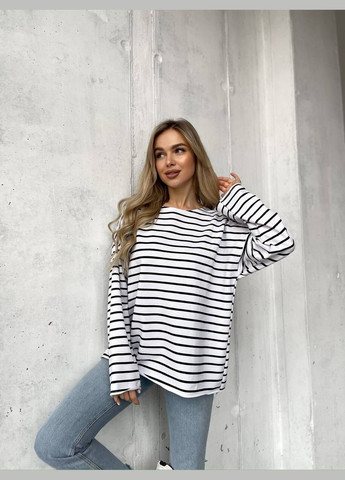 Лонгслив Оверсайз Турецька Двонитка No Brand (317638182)