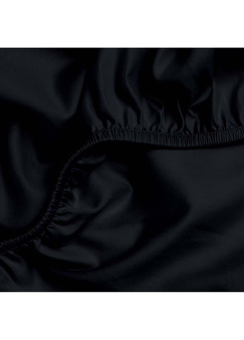 Двоспальна постіль сатин з простирадлом на резинці BLACK 180х220 см Cosas (307477716)