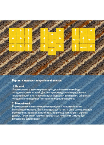 Плитка под ковролин без клеевого слоя 500х500х4мм SW-00002712 Sticker Wall (370440914)