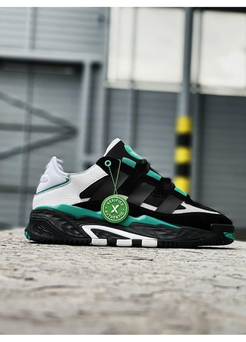 Серые демисезонные кроссовки мужские adidas niteball black green адидас найтбол No Brand