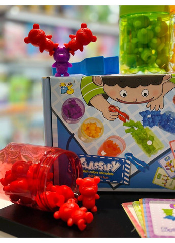 Розвиваюча гра - сортер Монтесорі 92 деталі, картки із завданнями, щипці No Brand (323159647)