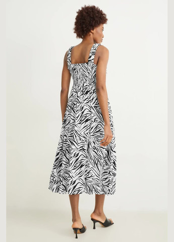 Комбинированное кэжуал сарафан из вискозы C&A однотонное