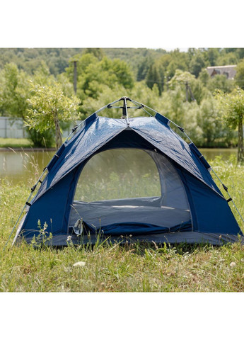 Палатка кемпинговая трехместная 190×190×140 (см) автоматическая LU-002 Синий No Brand (369478453)