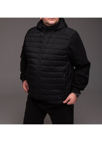 Утепленный мужской жилет черный БАТАЛ No Brand (364260836)