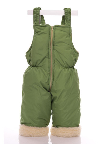 Зелений зимній комбінезон на суцільному хутрі нуль салатовий 86 см (27612) BABYKROHA