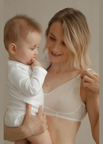 Айворий топ бюстгальтер для годування Мамин Дім без кісточок