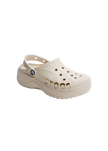 Бежевые clog крокс платформа бая клог Crocs