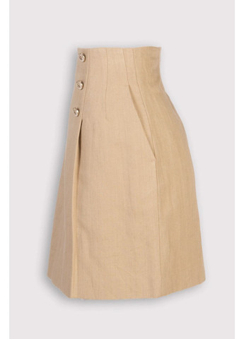 Светло-коричневая карнавальный, праздничный, коктейльный, повседневная, вечерний, офисная, домашний, пляжный, кэжуал стильная классическая юбка Sandro карандаш, а-силуэта (трапеция)