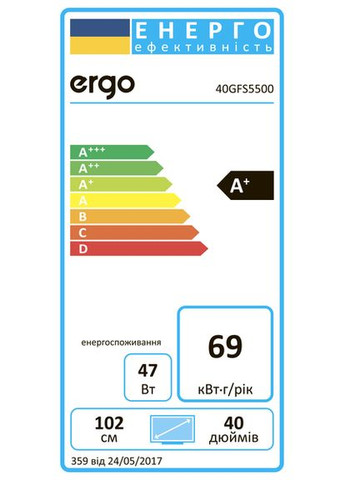 LEDтелевізор 40GFS5500 Ergo (278366090)