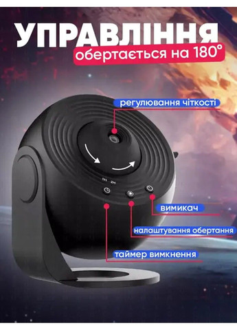 Проектор зоряного неба на 13 картриджів галактик на 360°, чорний No Brand (360544756)