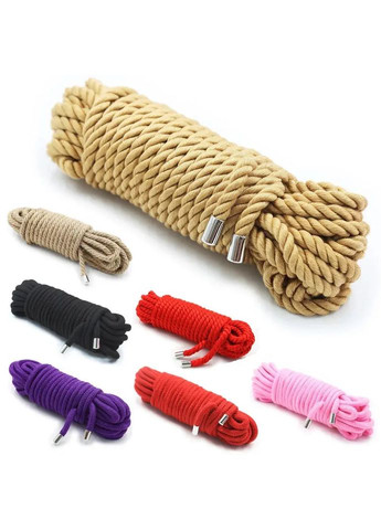 Бандажна мотузка для БДСМ, мотузка для зв'язування, шибарі, 5 метрів рожева No Brand (316475787)