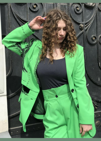Костюм классический женский с принтом зеленый YOUR WAY 206-2 Modna KAZKA (276838574)
