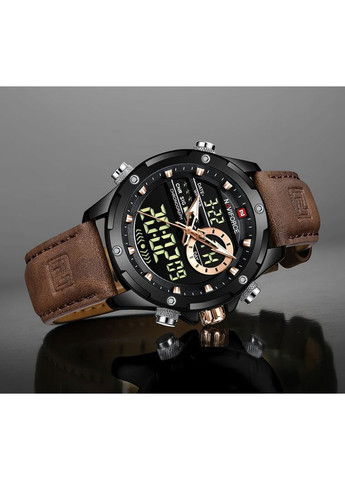 Наручний годинник чоловічий Pride Darkside 2 ремінці Чорний (3592) Naviforce (363318828)