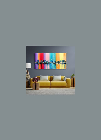 Картина Радужный Мегаполис 50x100 см (K0053) Malevich Store (333339187)