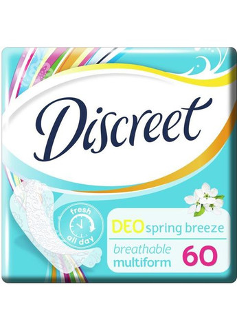 Щоденні прокладки (8001090170316/4015400179757) Discreet Deo Spring Breeze 60 шт (268143561)