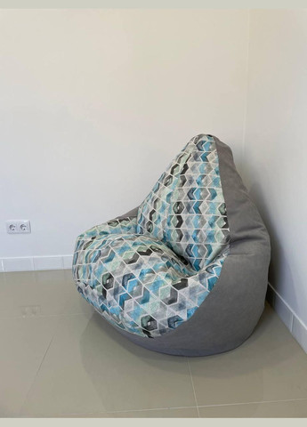 Кресло - мешок груша, L - 120х90 Римини 69+Desi DT8 SkyPuff (361258689)