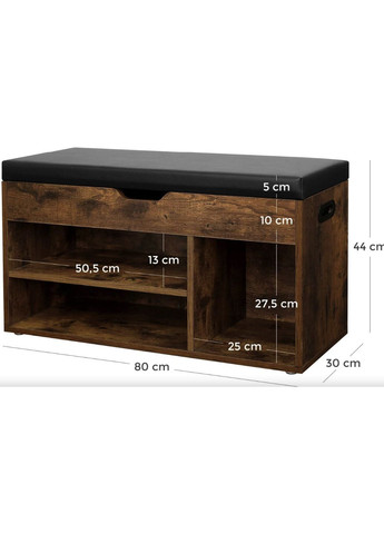 Тумба для взуття Gerbor з м'яким сидінням в стилі Loft Leobert (361952244)